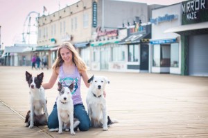 Sara and the Super Collies on the Jersey Shore